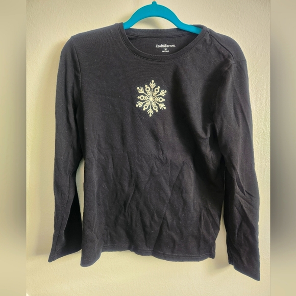 Snowflake Black long sleeve tee M - Picture 10 of 10